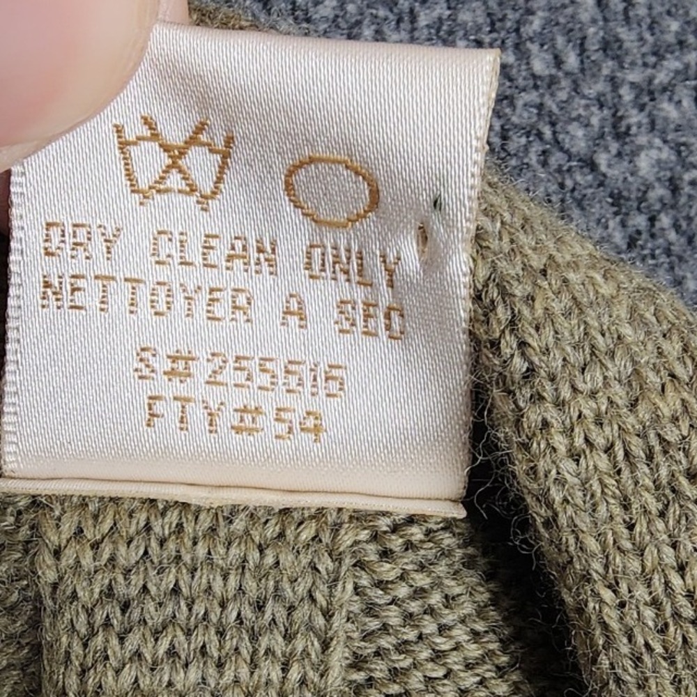 Patrick James Viyella‎ Mens Merino Wool Cable Knit Sleeveless Cardigan Vest L - Picture 8 of 9